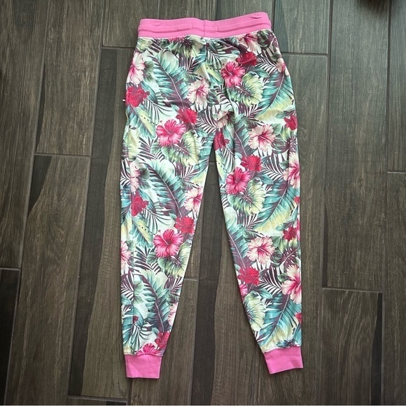 Anthropologie Sol Angeles Pink Floral Print Joggers Sz XS - Picture 4 of 7